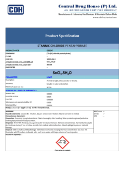 SnCl4.5H2O - CDH Fine Chemicals