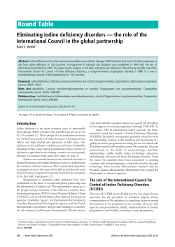 Round Table - World Health Organization