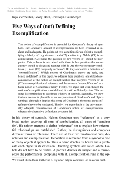 Five Ways of (not) Defining Exemplification