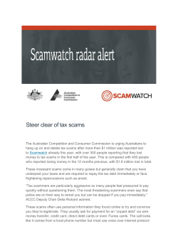 Steer clear of tax scams - Brilliant Money Solutions