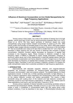 Influence of Aluminum Incorporation on Iron Oxide Nanoparticles for