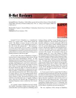 Untitled [Virginia Hench on Blasphemy: Verbal Offense against the