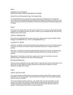 Page 1 UNIVERSITY OF WATERLOO SCHOOL OF PUBLIC