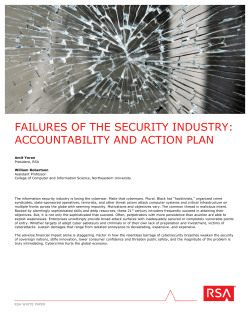Failures of the Security Industry: Accountability and Action Plan