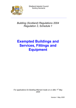 Exempted Buildings and Services, Fittings and Equipment