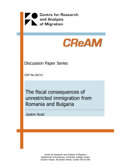 The fiscal consequences of unrestricted immigration from Romania