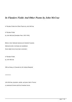 In Flanders Fields And Other Poems by John McCrae