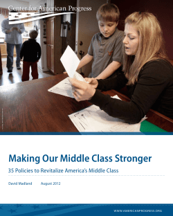 Making Our Middle Class Stronger