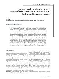 Myogenic, mechanical and structural