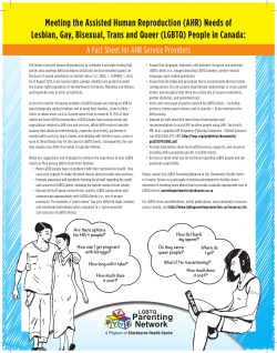 Meeting the Assisted Human Reproduction (AHR)