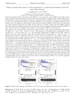 In-situ formation vs. implanted interlopers from the outer Solar System