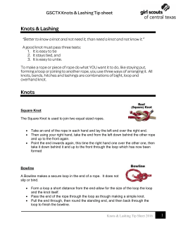 Knots and Lashing