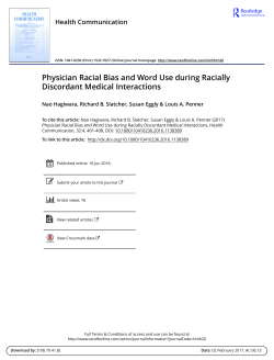 Physician Racial Bias and Word Use during Racially
