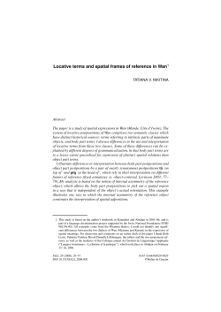 Locative terms and spatial frames of reference in