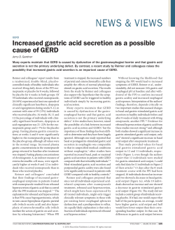 GERD: Increased gastric acid secretion as a possible cause of GERD