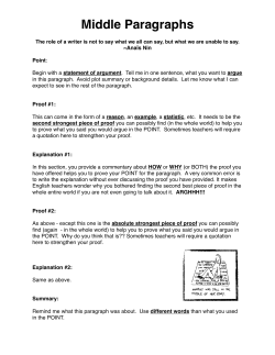 Middle Paragraphs