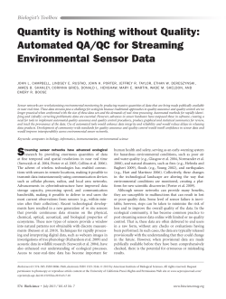 Quantity is nothing without quality: Automated QA/QC