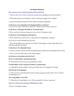 Civil Rights Web Quest 2016