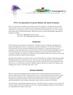 EVO: Ten Questions Everyone Should Ask about Evolution