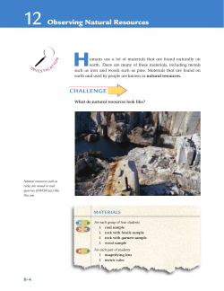 12 Observing Natural Resources