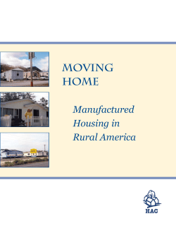 Moving Home: Manufactured Housing in Rural America
