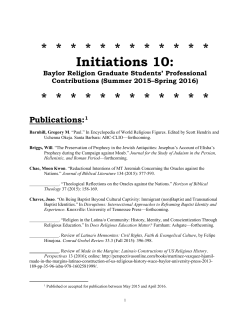 Initiations 10.0 - Baylor University