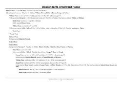 Descendants of Edward Pease