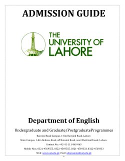 admission guide - The University of Lahore