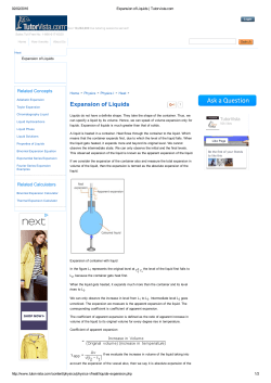 Expansion of Liquids - uk