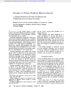 Glycogen in Human Peripheral Blood Leukocytes