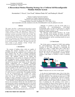 A Hierarchical Motion Planning Strategy for a Uniform Self