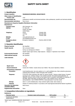 MSDS - GFS Chemicals