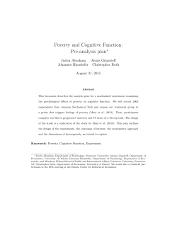 Poverty and Cognitive Function: Pre