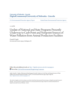 Update of National and State Programs Presently Underway to Curb