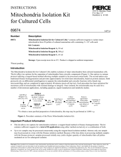 Mitochondria Isolation Kit for Cultured Cells