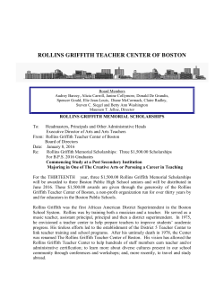 rollins griffith memorial scholarships
