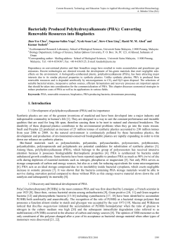 Bacterially Produced Polyhydroxyalkanoate (PHA)