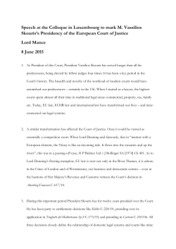 Lord Mance at a Colloque in Luxembourg