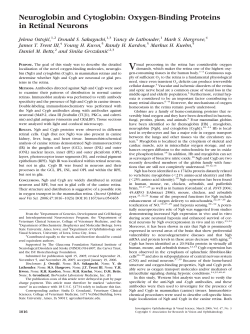 Neuroglobin and Cytoglobin: Oxygen