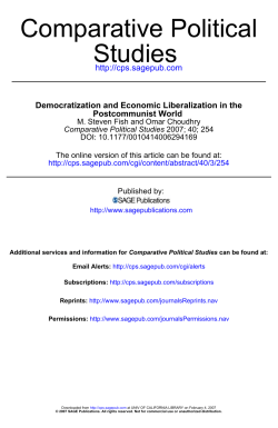 Democratization and Economic Liberalization