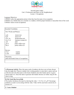 Professions and Places in My Neighborhood Lesson 1