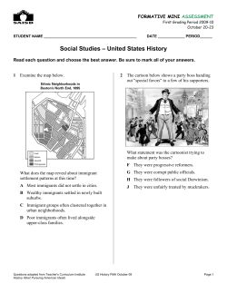 Social Studies &ndash; United States History