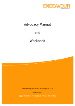 Advocacy Manual and Workbook
