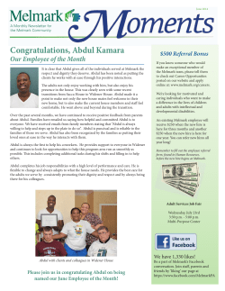 Congratulations, Abdul Kamara