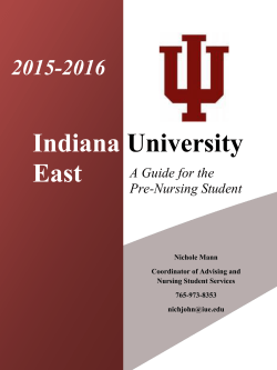 Pre Nursing Handbook - Indiana University East