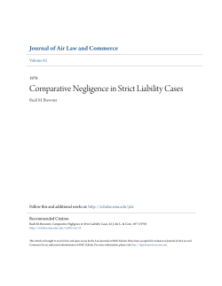 Comparative Negligence in Strict Liability Cases