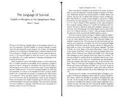 6 The Language of Survival