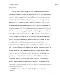 Expressive Capital Curtis 1 Introduction The end of the Cold War and