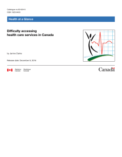 Difficulty accessing health care services in Canada