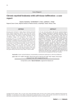 Chronic myeloid leukemia with soft tissue infiltration : a case report